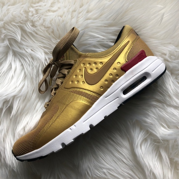 Nike Shoes - NIKE Air Max Zero QS Metallic Gold/Varsity Red